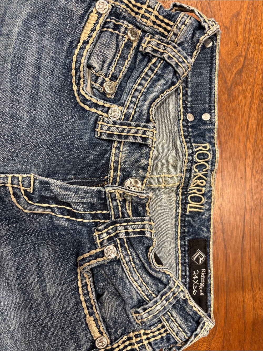 Rock & Roll Denim Jeans - 24x36 Riding Jeans - Picture 4 of 5